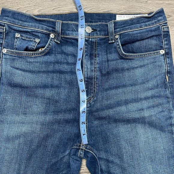 Rag & Bone Jeans Blue Dark Denim Skinny Womens Size 32 High Rise - Picture 8 of 9